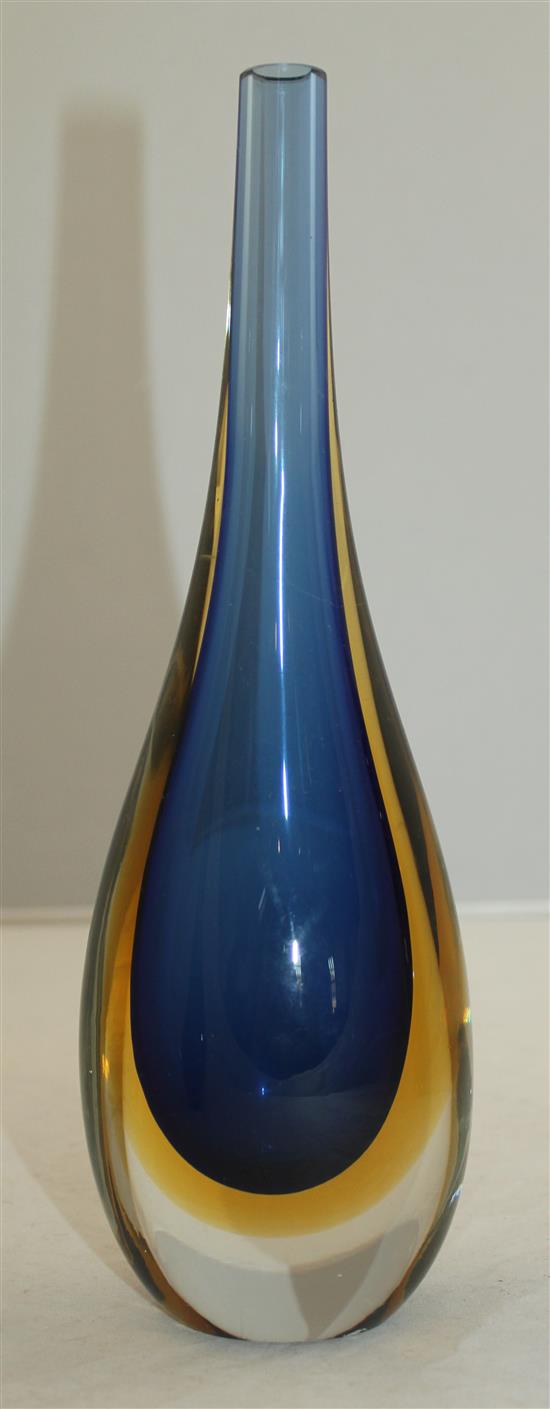 Eleven Murano Sommerso glass vases, 1950s-70s, 18cm - 38cm